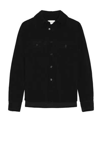 Saint Laurent Fall Overshirt In Faded Black