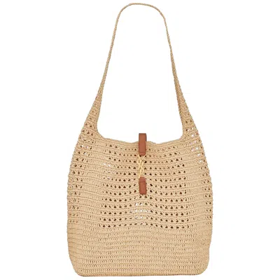 Pre-owned Saint Laurent Fantaisie Hobo Bag 'natural/brick' In Tan