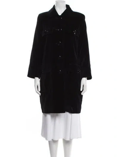 Pre-owned Saint Laurent Faux Fur Coat In Black