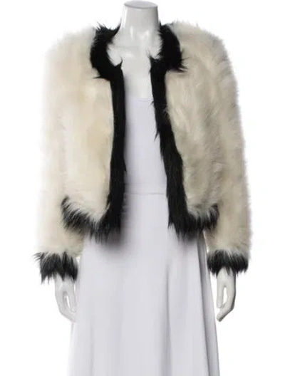 Pre-owned Saint Laurent Faux Fur Faux Fur Jacket In Neutral