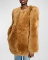 SAINT LAURENT FAUX FUR JACKET