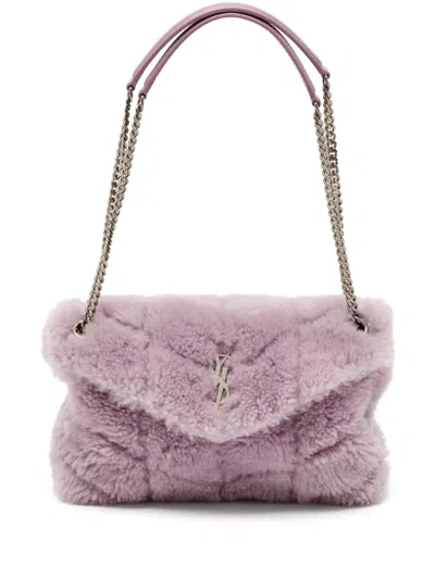 Pre-owned Saint Laurent Faux-fur Quilted Shoulder Bag