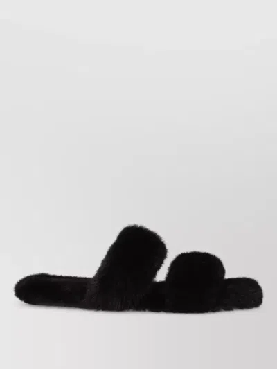 Saint Laurent Faux Fur Slippers