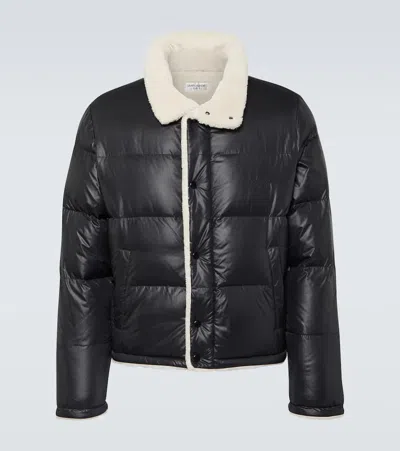 SAINT LAURENT FAUX SHEARLING-LINED DOWN JACKET