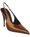 Saint Laurent Faye Slingback Pump In Brown
