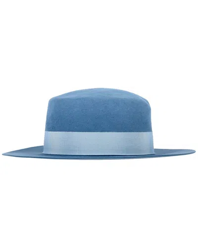 Saint Laurent Fedora Hat (authentic Pre-loved) In Blue
