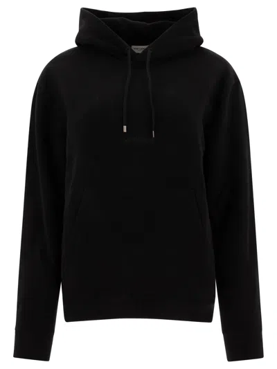 Saint Laurent Felpa Con Cappuccio Sweatshirts Black