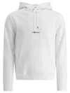 Saint Laurent Signature Logo Cropped Hooded Sweatshirt