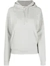Saint Laurent Cotton Sweatshirt With Embroidered Logo In Gray