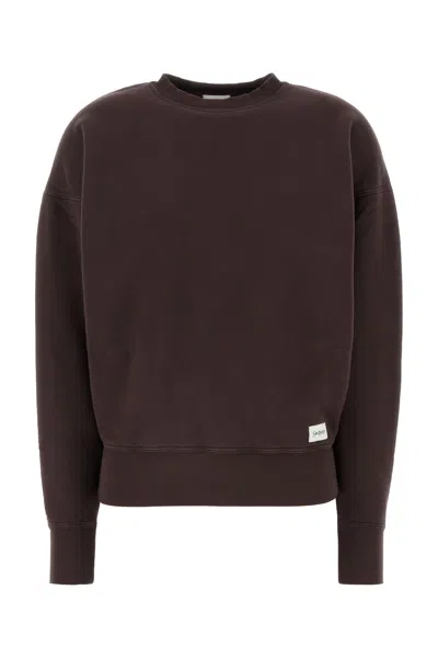 Saint Laurent Felpa Oversize In Cotone Cioccolato Donna In Brown