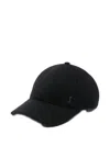 Saint Laurent Soft Felt Baseball Cap With Curved Brim In Black