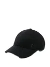 Saint Laurent Felt Baseball Cap In Black