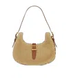 Saint Laurent Fermoir Hobo Shoulder Bag In Nude