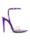 Saint Laurent Two-tone Leather And Pvc Fever 110 Sandals In Violet  Green  & Fuxia