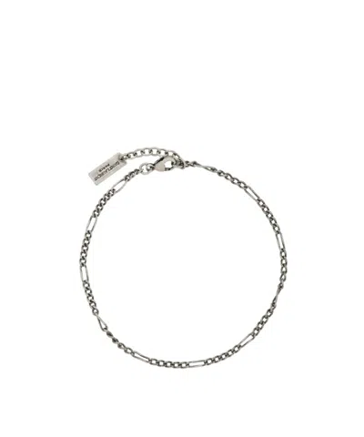 Saint Laurent Figaro Chain Bracelet In Gray