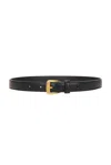 Saint Laurent Fine Ceinture Belt In Black