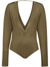 Saint Laurent Fine-knit Body In Green