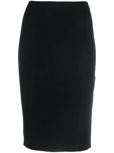 SAINT LAURENT FINE-KNIT PENCIL SKIRT