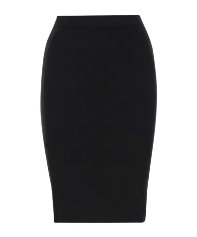 SAINT LAURENT SAINT LAURENT MID-RISE KNITTED MIDI SKIRT