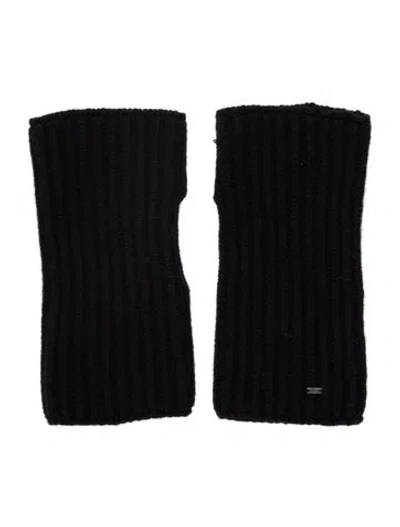 Pre-owned Saint Laurent Fingerless Gloves In Black