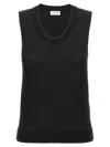 Saint Laurent Wool Vest In Black