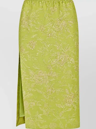 Saint Laurent Fitted Skirt In Green