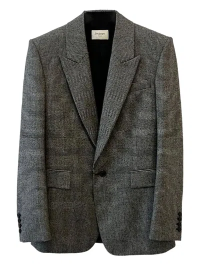 SAINT LAURENT FLANNEL SINGLE-BREASTED JACKET