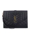 Saint Laurent Flap Pouch In Black