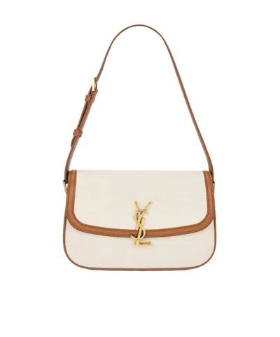 Saint Laurent Flap Shoulder Bag In White