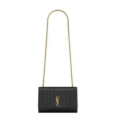 Saint Laurent Flap Shoulder Bag In Neutral