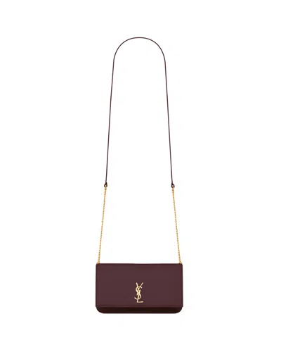 Saint Laurent Flap Shoulder Bag In Cabernet Sauvignon Red