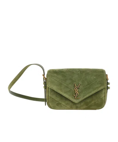 Saint Laurent Flap Shoulder Bag In Green