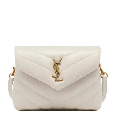Saint Laurent Flap Shoulder Bag In White