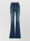 SAINT LAURENT FLARED DENIM JEANS WITH FADED WASH
