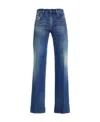 Saint Laurent Flared High-waisted Jeans In Blue