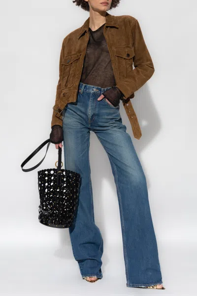 Saint Laurent Flared Jeans In Blue