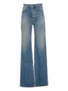Saint Laurent Women Flared Leg Cotton Jeans