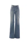 Saint Laurent Flared Leg Cotton Jeans