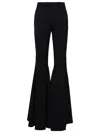 Saint Laurent Flared Wool Trousers Women In Black