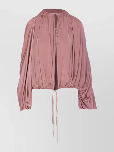 SAINT LAURENT FLUID OVERSIZED FLARED BLOUSE