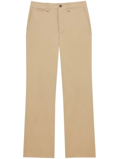 Saint Laurent Flared Pants In Beige