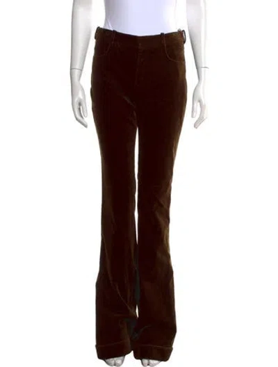 Pre-owned Saint Laurent Flared Pants In Brown