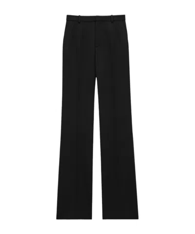 Saint Laurent Flared Trousers In Black