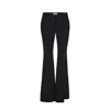 Saint Laurent Flared Wool Trousers Women In Black