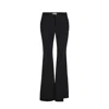 Saint Laurent Flared Wool Trousers Women In Black