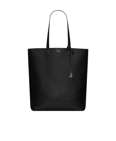 Saint Laurent Flat Handle Handbag In Black