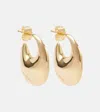 Saint Laurent Flat Hoop Earrings In Gold