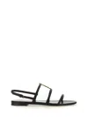Saint Laurent Flat Sandal "cassandra" In Black