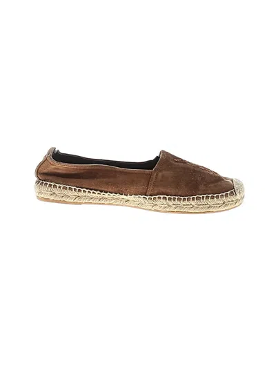 Pre-owned Saint Laurent Flats In Brown