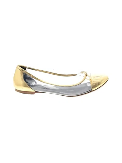 Pre-owned Saint Laurent Flats In Gold